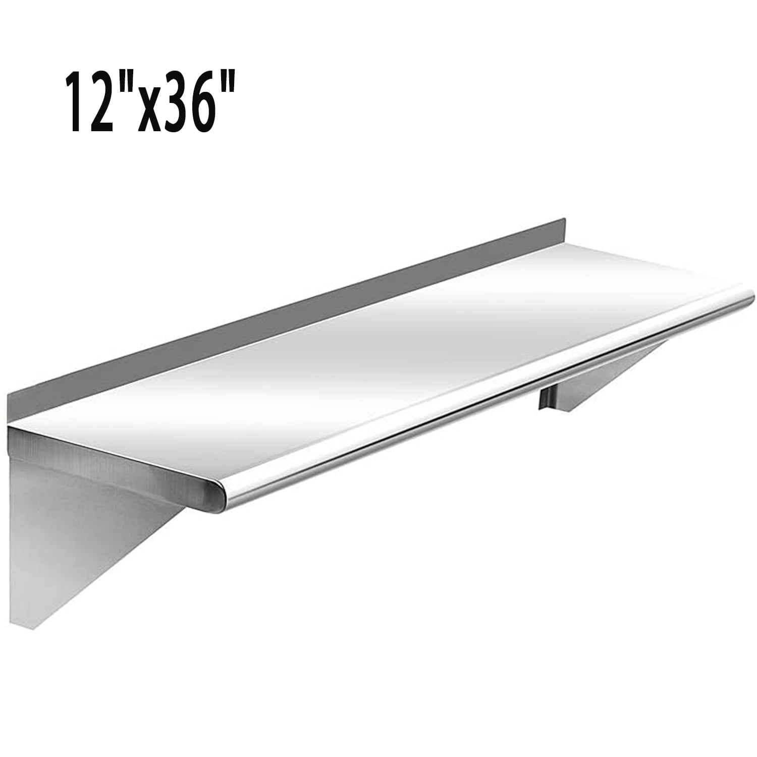 Hally Stainless Steel Shelf 12 x 24 Inches 230 lb, NSF Commercial Wall  Mount Floating Shelving for Restaurant, Kitchen, Home and Hotel