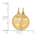 thumbnail image 2 of 14k Yellow Gold Solid Polished Laser Etched Mitzpah Charm 16x16mm Pendant Necklace for Women, 2 of 2