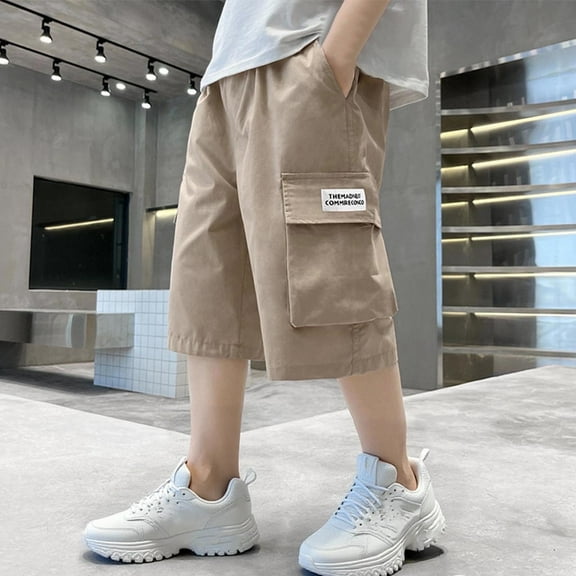 Xdegoge Boys Shorts 10-12 Summer Cargo Shorts Teen Boy Shorts 14-16 Lightweight Straight Leg Shorts Knee Length Cotton Shorts with Pockets Where Is