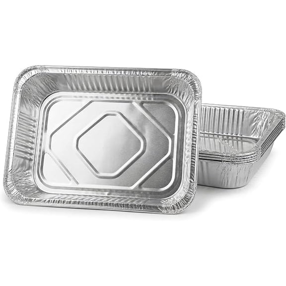 15pcs Aluminum Drip Pan, Disposable Foil Liner, Compatible with Grills, Dripping Pans, BBQ Grease Tray to Catch Oil, Fit for Outdoor Grill Additions
