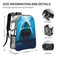 thumbnail image 4 of Kdxio Open-Mouthed Shark Clear Backpack, Transparent Bookbag for School for Women Men, Capacity Clear Bag for College, Travel, 4 of 7