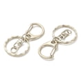 thumbnail image 2 of 10Pcs Alloy Keychain Clasp Findings with Alloy Swivel Clasp and Iron Rings Platinum 50mm, 2 of 6