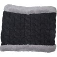 thumbnail image 2 of Knit Neck Warmer for Men Women, Thick Cable Knit Loop Scarf Fur Lined By Debra Weitzner, 2 of 3