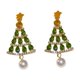 thumbnail image 4 of Pendientes de diamantes de imitación perfecl Joyas creativas colgantes de árbol de Navidad 1,2 cm x 6 cm, 4 of 9