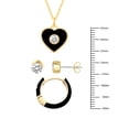 thumbnail image 2 of Enamel Earrings + Pendant Box Set for Women  Gold Tone 17 Inch Chain + 2in Extender, 2 of 4