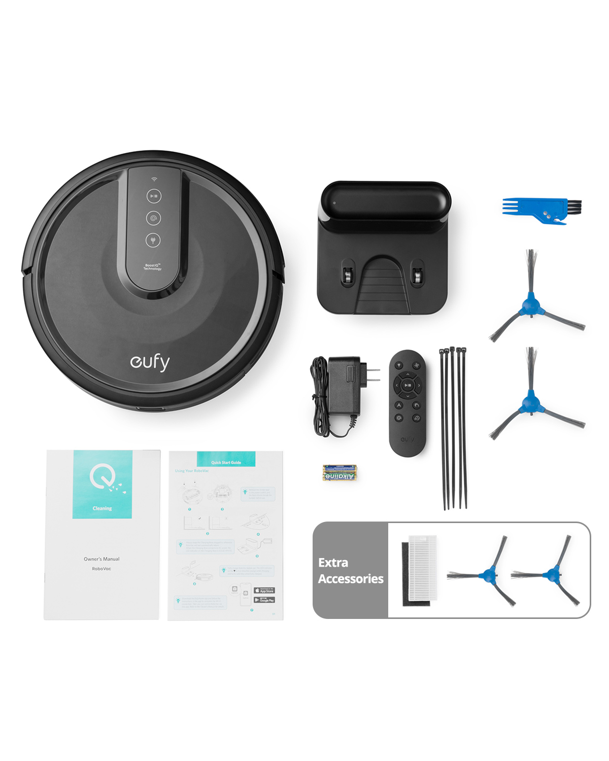 Anker eufy 25C Wi-Fi Connected Robot Vacuum, Great for Picking up Pet Hairs, Quiet, Slim - image 7 of 9