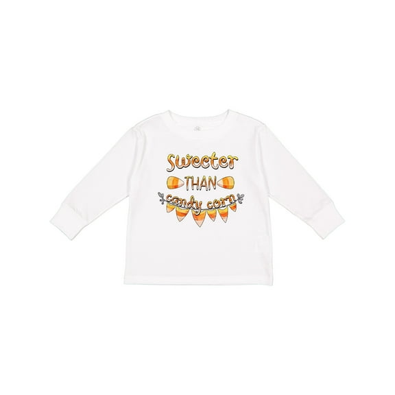 Inktastic Sweeter Than Candy Corn Halloween Boys or Girls Long Sleeve Toddler T-Shirt