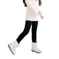 thumbnail image 6 of Yuanyu 2-12T Girl Leggings Footless Fleece Lined Warm Winter Leggings Skinny Tights Stretchy Printing Full Length Legging Pants, 6 of 8
