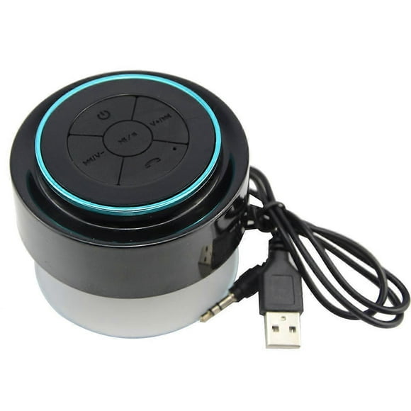 Shower Speaker with FM Radio, IP67 Portable Fully Waterproof, Hands-Free Speakerphone. Rechargeable Using Micro USB, Perfect Speaker for Golf, Beach,