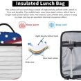 thumbnail image 5 of Insulated Lunch Bag Bottle Pouch Holder Large Thermal Cooler Bag For Adult Leakproof Bag For Adult Work, Camping, Picnic (American Flag Wooden Pattern), 5 of 6