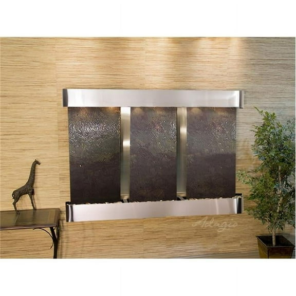 Adagio OFR2014 Olympus Falls-Round-Stainless Steel-Multi-Color Featherstone Wall Fountain