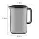 thumbnail image 3 of Jarra cuadrada grande de plástico de 2 l con tapa | Jarra de agua sin BPA y apta para lavavajillas | Jarra transparente para zumo y té para nevera, cocina y oficina, 3 of 7