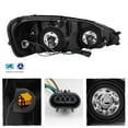 thumbnail image 3 of AKKON - For 2004-2008 Pontiac Grand Prix LED Light Tube DRL Headlights + Tail Lamps [Black Housing], 3 of 7