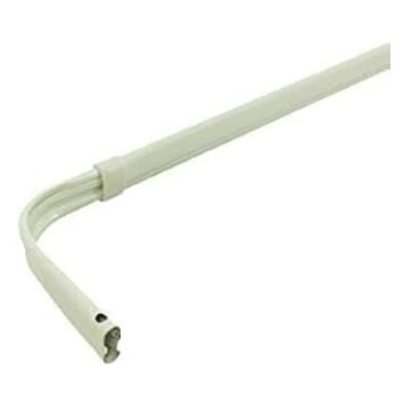 Curtain Rod, 28-Inch Adjustable Lock Seam Rod, 5 1/2" Projection - White