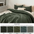 thumbnail image 5 of U by Bedsure 3 Pieces King Comforter Bedding Set, Dark Green Comforter Set for All Seasons, 1 Lightweight Prewashed Comforter and 2 Pillowcases, King, Dark Green, 5 of 5