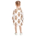 thumbnail image 3 of Girls' long-sleeved dress Cookie Man Snowflake Girls' A-line dress with ribbed cuffs Soft and comfortable, 3 of 6