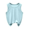 thumbnail image 3 of Ahuyic Summer Toddler Kids' Casual Blouse, Solid Color Loose Sleeveless Top For Girls And Boys,Children's Summer Casual And Comfortable Sleeveless Top Breathable Round Neck Tank Top Bottoms, 3 of 5