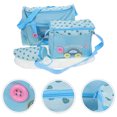 thumbnail image 1 of Ensemble de Sacs à Langer en Tissu Oxford Bleu & PVC 4 Pcs avec Matériau Durable Imperméable et Réglable, 1 of 8