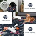thumbnail image 7 of Floral 5x7 Area Rug Machine Washable Soft Print Boho Carpet Non Slip Low Pile Flower Area Rugs for Living Room Bedroom Dining Room Blue, 7 of 7