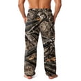 thumbnail image 4 of Havenx Camouflage Pajama Pants for Men Flannel Elastic Waist Pajamas with Pockets Straight-Fit Camo Bottoms Lightweight Breathable Comfort Lounge Sleepwear,Light Gray 3XL, 4 of 6