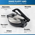 thumbnail image 5 of StarBlue Roti Maker de 10 pulgadas con calentador Roti gratuito y mango extraíble, la máquina eléctrica automática antiadherente de acero inoxidable para hacer estilo indio Chapati, omelette, Roti AC, 5 of 5
