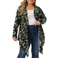 thumbnail image 1 of GRACE & GRANDEUR Women's Plus Size Fall Fashion Striped Boho Open Front Cardigan Camouflage 3X, 1 of 5