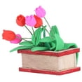 thumbnail image 4 of Dollhouse Miniature Tulips Exquisite Workmanship Smoother Edges Bright Colors No Toxic Materials Mini Simulation Tulips, 4 of 8