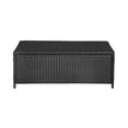 thumbnail image 6 of WestinTrends 4-Piece Outdoor Patio Wicker Love Seat  and Chair  Set with Back Cushions and Coffee Table, Black/Gray, 6 of 17
