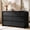6 Drawers-Black, variant on Homall 6 Drawer Dresser for Bedroom, Modern Dresser Chest of Drawers with Rounded Corners & Handleless Design, Wide Wood Storage Dresser Organizer for Bedroom, Living Room, Natural
