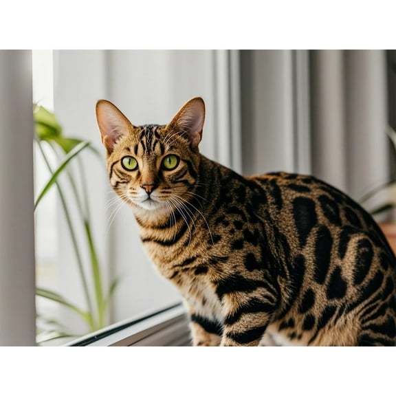 Lcdjbfbf Bengal Cat Diamond Art,5D Diamond Art Kit Paint by Number Diamond Painting Kits for Beginners Gem Craft,DIY Full Round Drill Diamond Dot handmade Home Decor 12X16 Inch