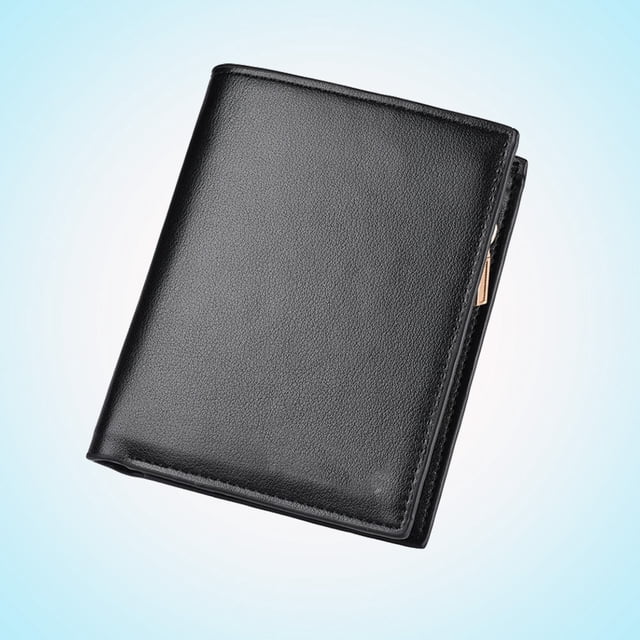 UPGRATOR Portefeuille Noir pour Homme avec Surface Résistante aux Rayures et Multiples Poches