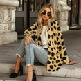 thumbnail image 3 of Garronmavis Womens Long Sleeve Cardigan Sweater for Fall Jacket Stretch Blouses for Women Dressy Casual Draped Top Plus Size Yellow Spots, 3 of 6