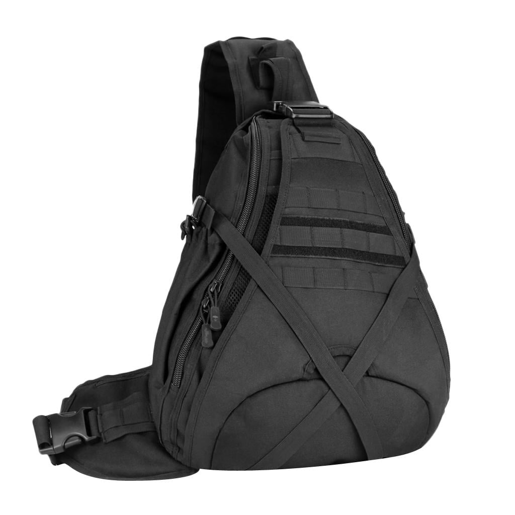 Large Nylon Shoulder Bag Laptop Backpack Rucksack Black