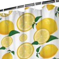 thumbnail image 3 of Yellow Lemon Fruit Slices White Pattern Shower Curtain 36"x72" ,Bathroom Decorative Shower Curtains Set with 12 Hooks,Modern Waterproof Washable Shower Curtain, 3 of 6