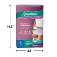Assurance Women's Incontinence & Postpartum Underwear, L , Maximum