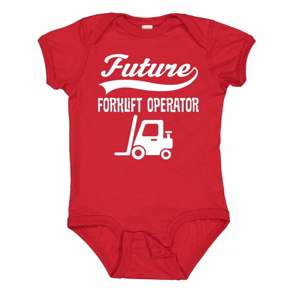 Inktastic Future Forklift Operator Boys or Girls Baby Bodysuit
