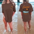 thumbnail image 5 of Trendfront Womens California T Shirt Palm Tree Print Short Sleeve Crew Neck Oversized Casual Summer Tee Tops, 5 of 7