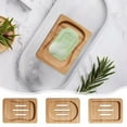 thumbnail image 1 of Jabonera de madera natural | La jabonera de madera autodrenante mantiene las barras de jabón secas y limpias | Prolonga la vida útil del jabón | Diseño repelente al agua | Hecho a mano | 4,72 x 3,34, 1 of 9