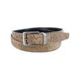 thumbnail image 1 of CTM® Leather Matte Reversible Croc Print Clamp on Buckle Belt, 1 of 5