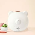 thumbnail image 3 of KAKOWELY Cartoon Bear Paper Box Rolling Paper Case Home Paper Container Office Paper Storage Box (White),6.69X"X6.3"X6.69", 3 of 4