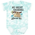 thumbnail image 3 of Inktastic My Great Grandma Loves Me with Sloth and Hearts Boys or Girls Baby Bodysuit, 3 of 5
