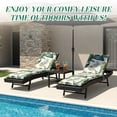 thumbnail image 4 of Outdoor Chaise Lounge Chair Cushion 75.98" x 22.83" Waterproof, High-Density Foam, Adjustable Straps, Patio Pool Deck Furniture Cushion (Hawaii), 4 of 16