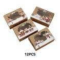 thumbnail image 2 of Yuarrent Caja de regalo de papel Kraft de Navidad de 12 piezas con accesorios, embalaje de aperitivos, caja de recuerdo de fiesta, decoración Almacenamiento y organización del hogar, 2 of 6