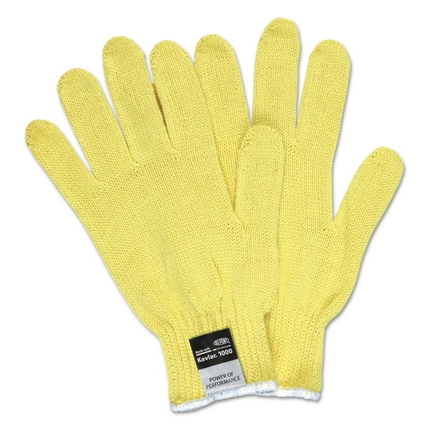 MCR Safety 9370 Dupont Kevlar String Knit Gloves, 7 gauge, Yellow