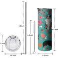 thumbnail image 5 of 20oz Australian Shepherd Floral Skinny Tumblers Stainless Steel Tumbler with Lid and Straw,Vacuum Insulated Double Wall Travel Tumbler Cups with Cleaning Brush for Coffee,Tea, 5 of 6