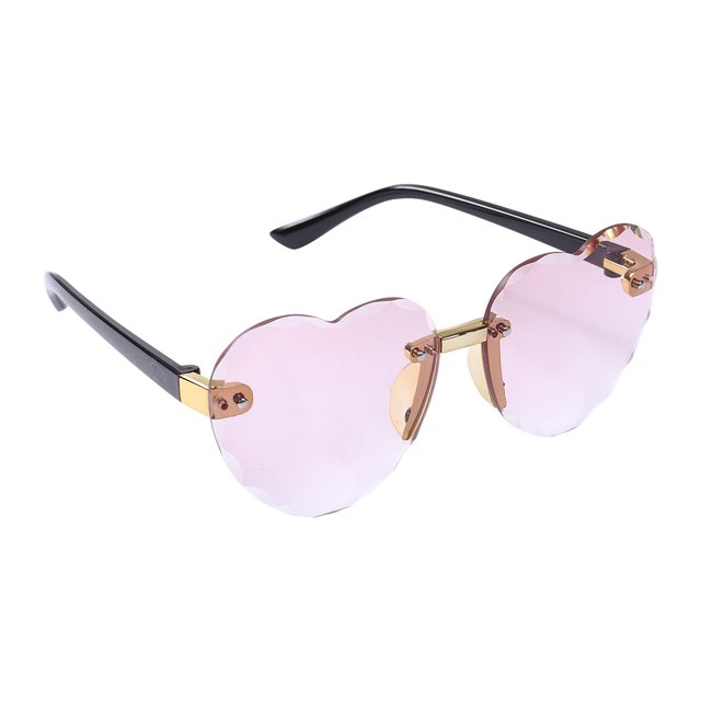 EYIIYE Lunettes pour Enfants Protection UV Écran Solaire Design Cœur Lunettes de Soleil Décontractées