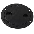 thumbnail image 2 of 3x Black Marine Boat Yacht Round Deck Access Plate 4" Hardware Fits 4 Inch ID Hole, 2 of 7
