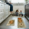 thumbnail image 5 of Pumpkin Eucalyptus Fall Kitchen Mats Set of 2, Home Decor Low-Profile Kitchen Rugs for Floor, 15.7 x 23.6 Inch and 15.7x47.2 Inch, 5 of 7
