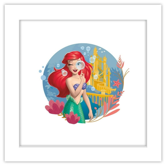 Gallery Pops Disney Princess - Tiana Believe In Yourself Wall Art, Black Framed Version, 12" x 12"