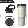 thumbnail image 4 of Christmas 30oz Handheld Travel Tumbler with Handle – Double Wall Stainless Steel Insulated Cup, Flip Straw Lid, Leak-Proof & BPA-Free for Hot and Cold Drinks – Durable Coffee & Juice Mug Black, 4 of 7
